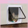 Versatile Cat And Dog Door In White Brown And Black With Secure Screen Insert