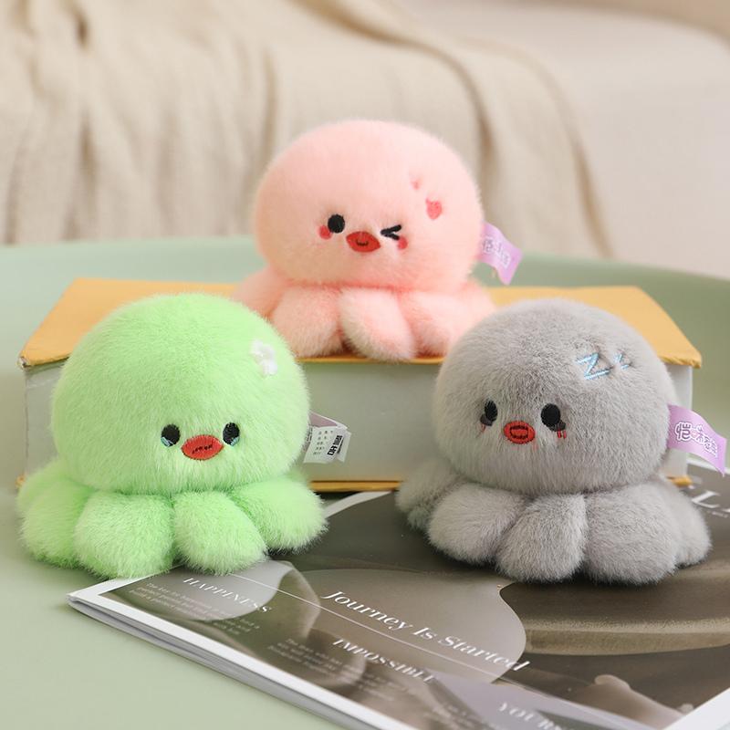 10CM Cute Octopus Plush Pendant Toys Soft Stuffed Sea Animal Doll Kawaii Octopus Keychain Bag Decoration Small Holiday Gifts