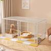 48 Inch Puppy Playpen Easy Assemble Kennel Cage with Door Heavy Duty Wire Dog Crates Stackable for Puppy/Small Dog/Rabbit/Pig