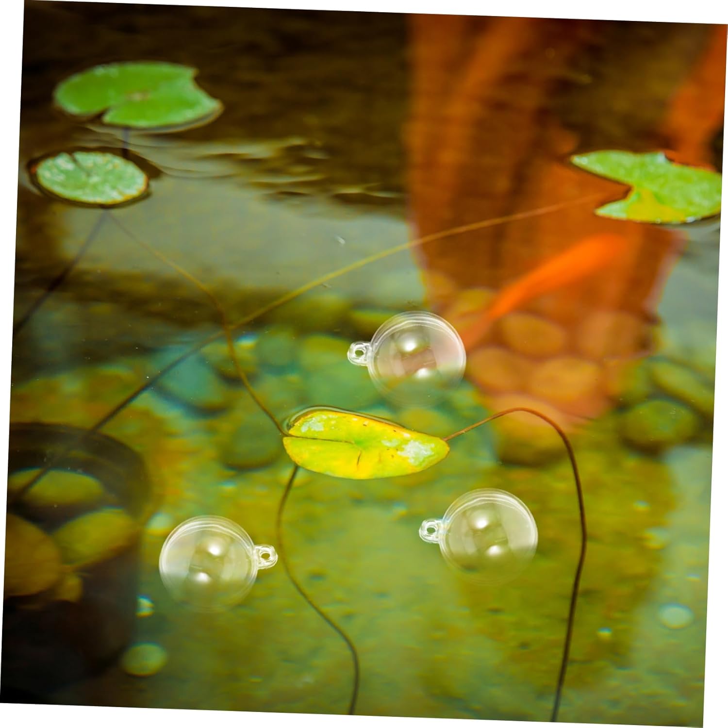 Party Supplies 10pcs Fish Tank Float Home Decor Fish Tank Decorations Fillable Ornament Decor Transparent DIY Fillable Pendant Ornament Container PVC