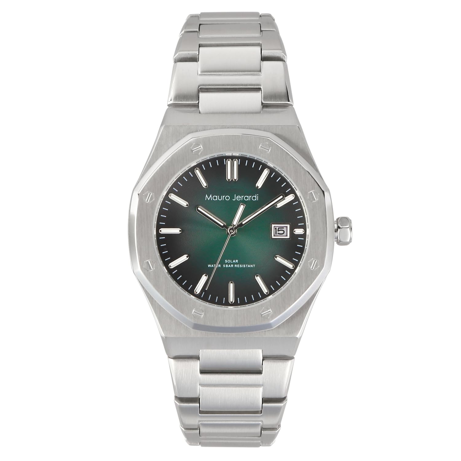 

Solar Watch 5 ATM Water Resistant Stainless Steel Bracelet [Mauro Geraldi] MJ073-5 Men s