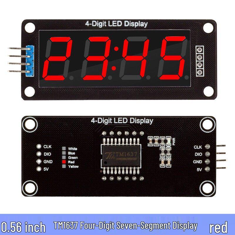 Module d'affichage d'horloge numérique à sept segments à quatre chiffres de 0,56 pouce TM1637 avec point d'horloge