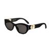 Hollow Logo Irregular Frame Sunglasses Women Sunglasses Black 30MTB5UXR10A0