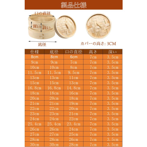 2-Tier Bamboo Steamer Set, Heat-Resistant and Durable, Small, Washable, Reusable, Stylish Bamboo Steamer with Lid, Cookware, Mini Steamer, Induction C