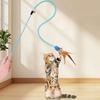 Cat Toys Chew Ropes New Interactive Cat Feather Toys Cat Stick Elastic Mesh Tube Toy Rod Kitten Interactive Toys Pet Wand