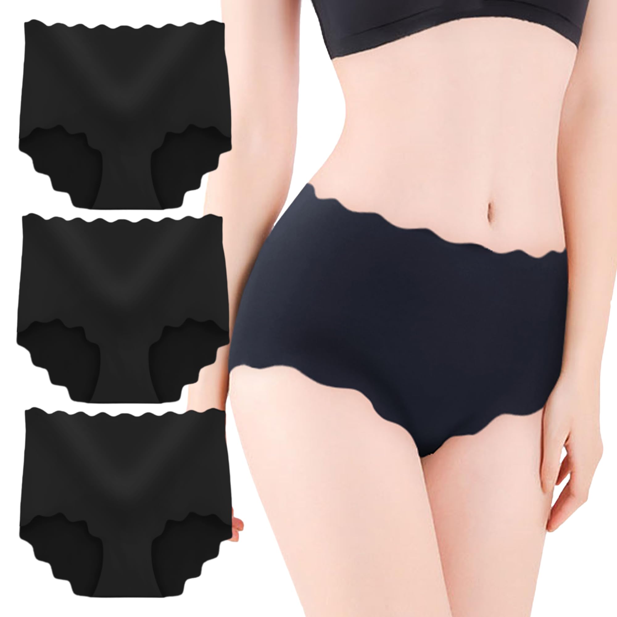 

Seamless Regular Plus Size Deep Prim Type Baby-mine Women s Panties, 3-Pack, Panties, Underwear, Fit, (XL, A)