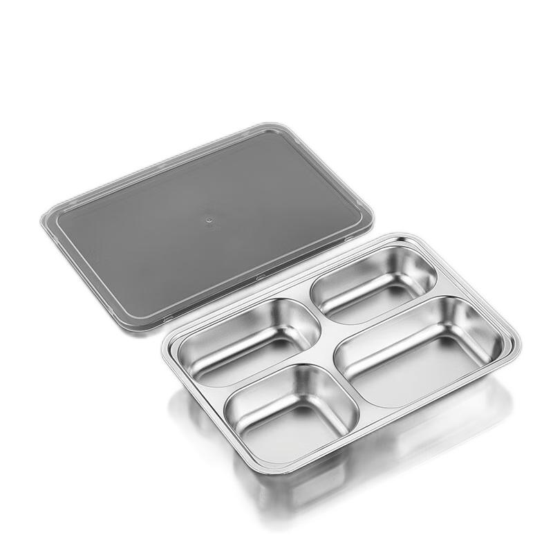 HUIHUADU 201 Stainless Steel Divided Student Lunch Tray
