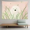 Cute Puppy Tapestry Wall Hanging Home Decor for Bedroom Living Room Dorm Simple Cartoon Puppy Aesthetic Anime