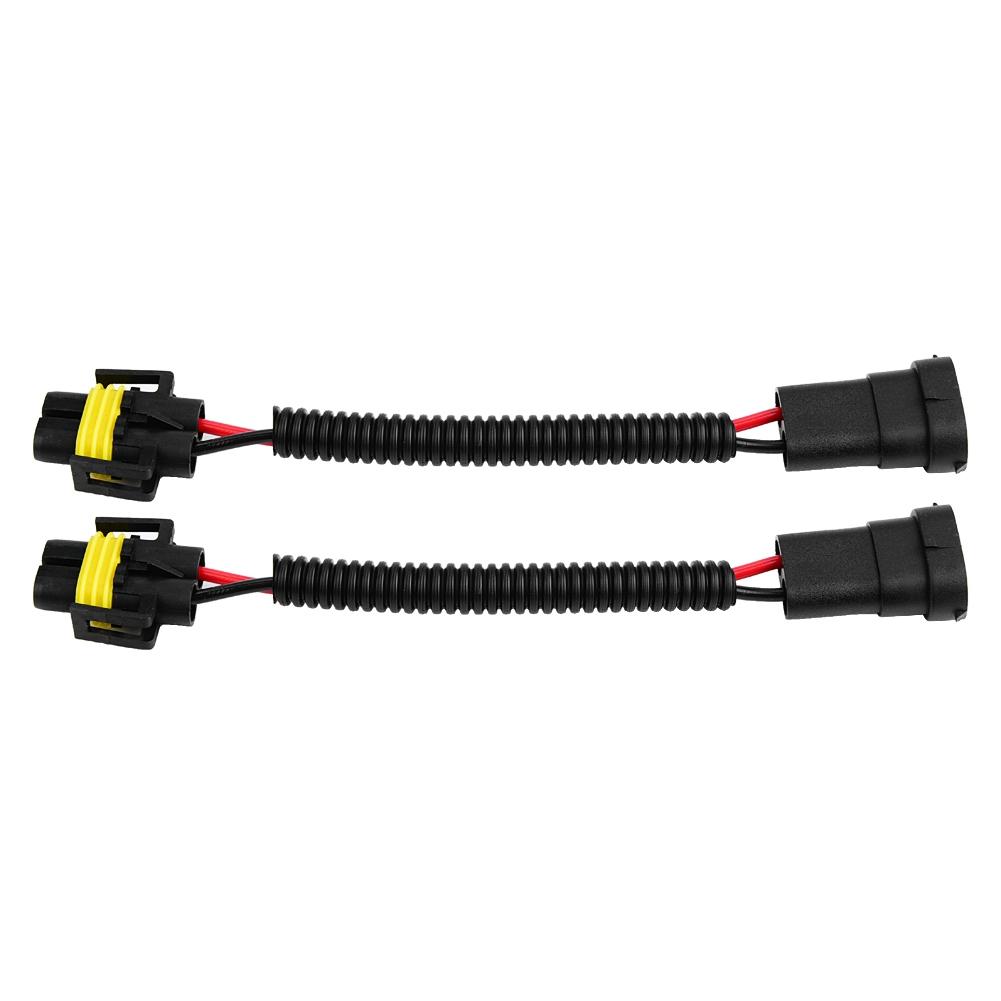 2Pcs Hdlight Fog Lamp Extension Wiring Harness Sockets Connector Adapter for H11 - High Quality PVC Plug and Copper Wiring - sy Installation - Hvy Dut