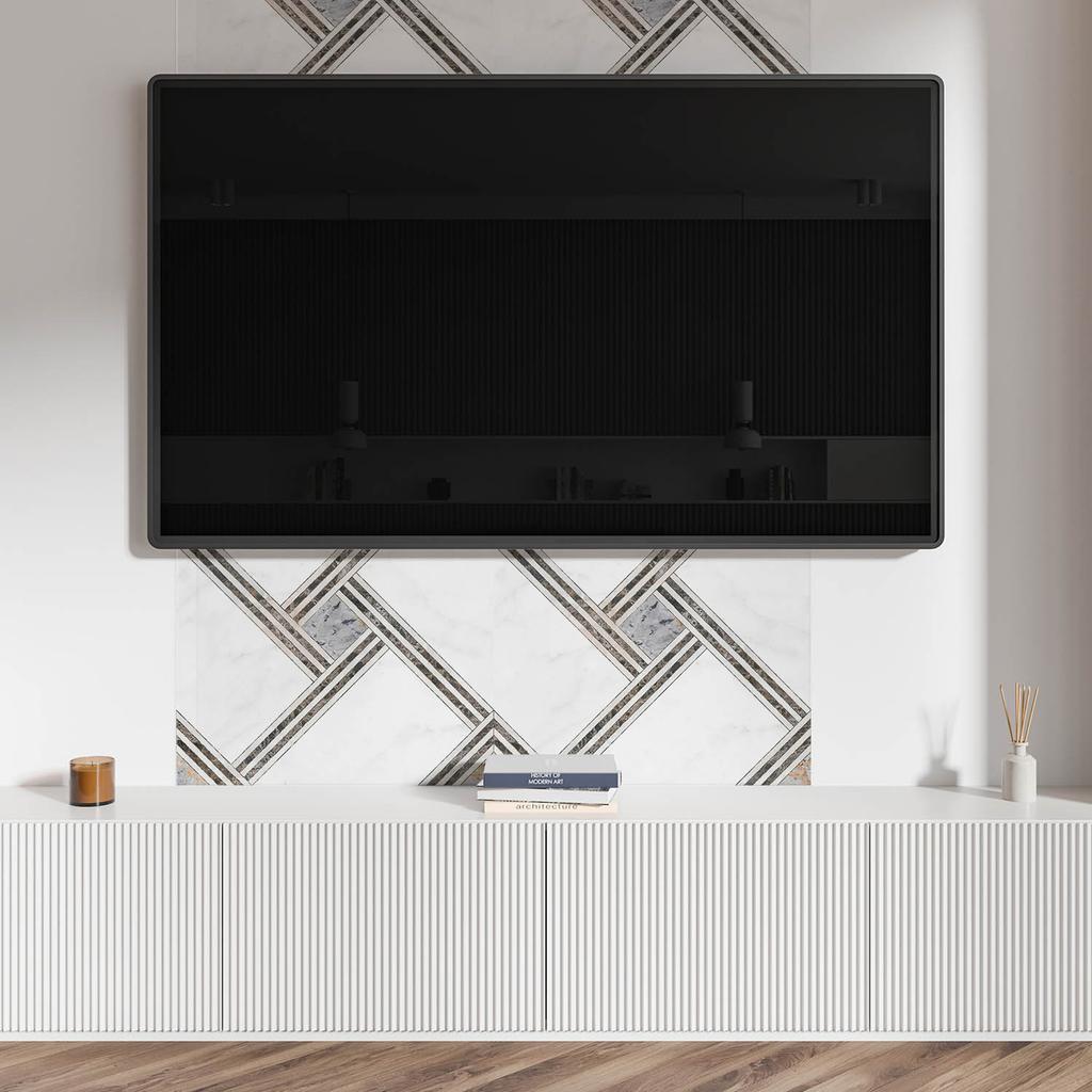 Self-adhesive Vinyl Panel with Print for Living Room 120x60 cm Geometric Pattern with Lines
