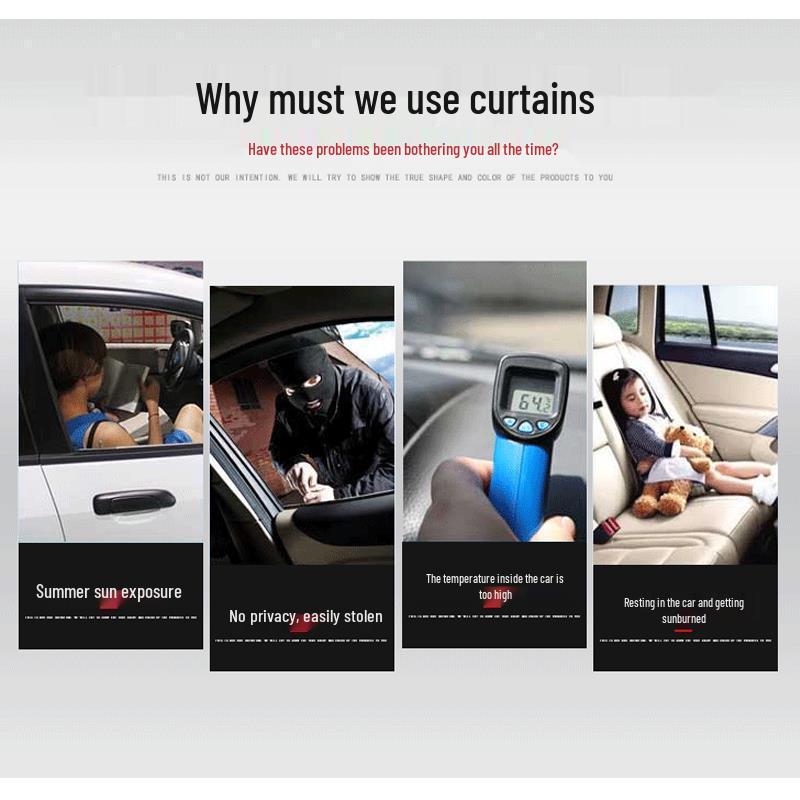 BAIC Weiwang 306 Suede Car Curtains with Eco-Friendly Aluminum Alloy Track for Sun Protection