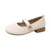 Fashion Word with Breathable Mary Jane Shoes Women's Summer New Versatile Flat Bottom Shallow Mouth Single Shoes
