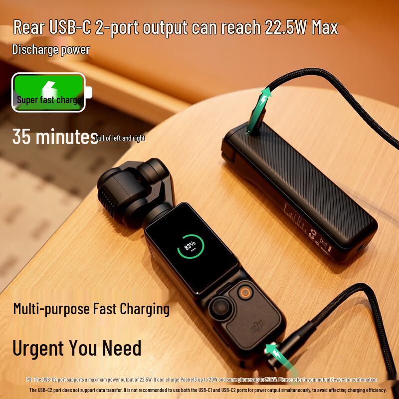 LKTOP DJI Pocket 3 5000mAh Extended Battery Grip