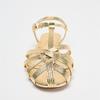 Fashion Luxury Gold Flat Sandals Women Summer Hollow Design Gladiator Sandals Comfortable Ankle Strap Casual Beach Shoes Mules Sandalias