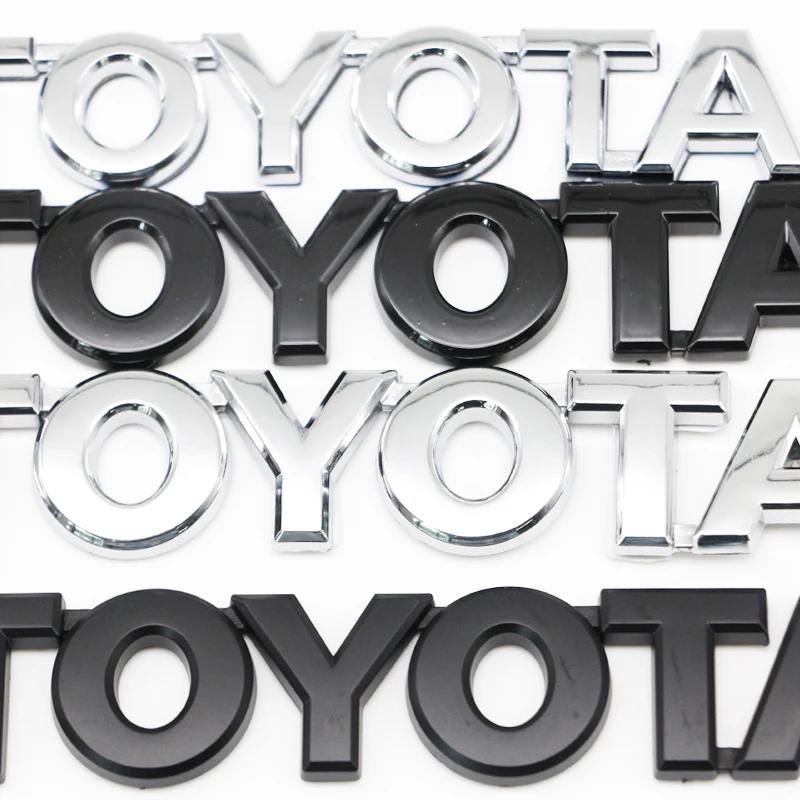 BBcv3 3D ABS TOYOTA Emblem Badge Car Sticker Car Trunk Sticker For Toyota Chr Corolla Camry Yaris Hilux Prius Avensis Auris Prado TRD