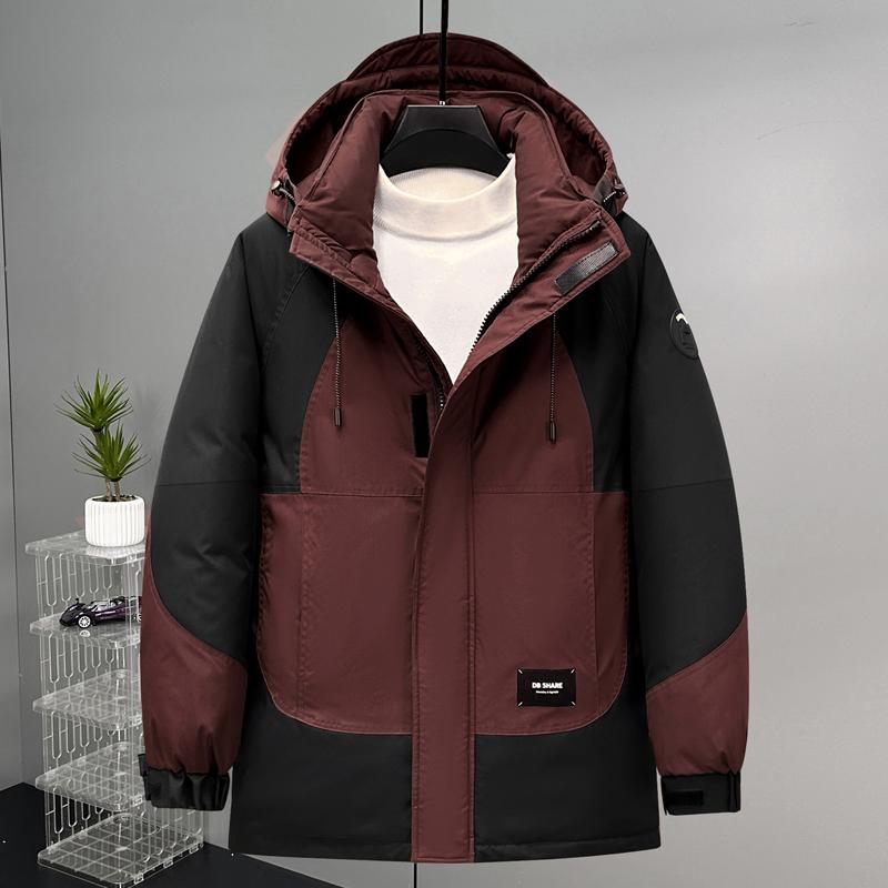 Plusstorlek 4XL-11XL Mode Vinter Herrkappa Med huva Ledig Lös Tjock Varm Oversize Ytterkläder Herrjackor