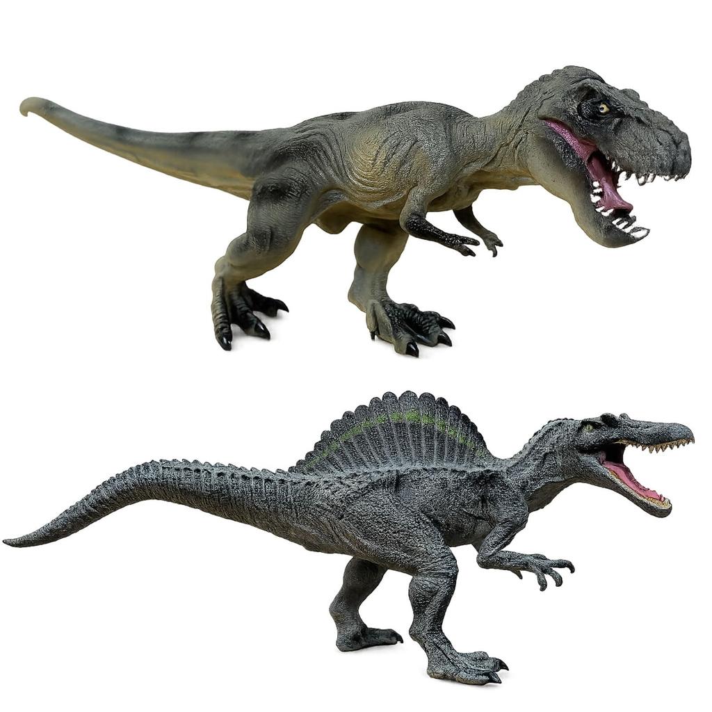 Archnote Dinosaur Tyrannosaurus Rex Spinosaurus Realistic Dinosaur Toys for Birthday Gift Figures & (2-figure set) - Large, Models, Boys,