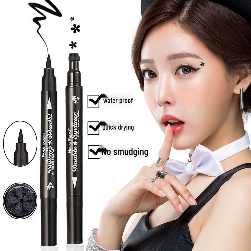 Hengfang Double-Headed Intense Black Waterproof Eyeliner & Stamp