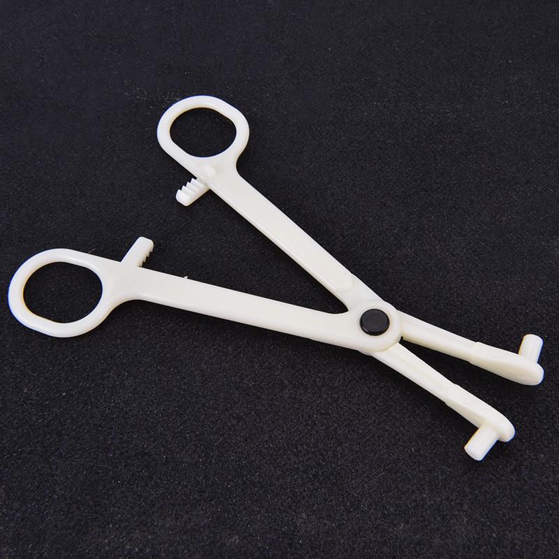 Disposable Sterile Slotted Round Navel Forcep Clamp Open Plier Ear Nose Piercing