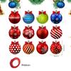 Outdoor Christmas Decorations Double Sided Hanging Ornaments Plastic Xmas Tree Decor for Home and Yard Holiday