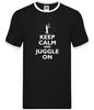 Keep Calm And Juggle On - Mens Ringer - Juggler Juggling Circus Sport Toss