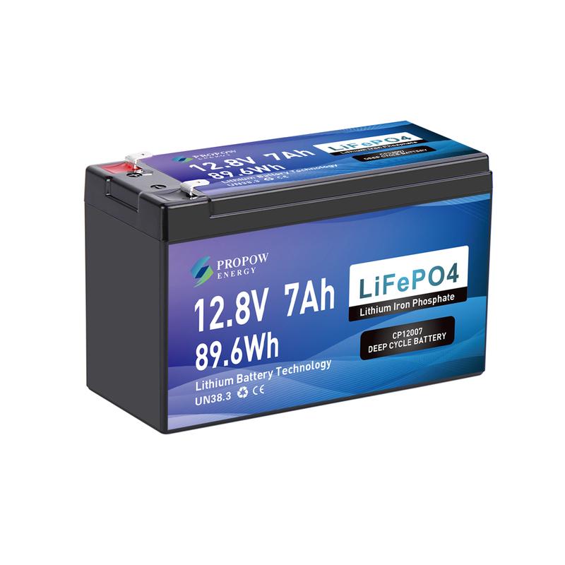 Deep Cycle Battery Light Weight 6Ah 12V 7Ah LiFePO4 Lithium Iron Phosphate Battery For Small UPS, Solar Power