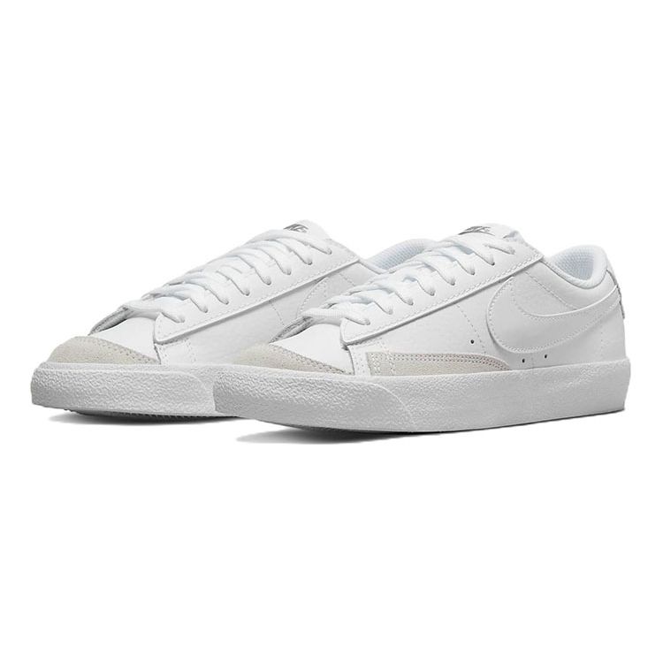 Nike Zapatillas de deporte para niños Blazer Low 77 GS blancas planas en peltre Aura Clear DA4074-110