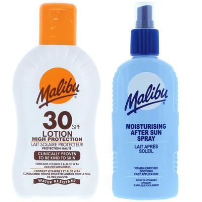 Malibu SPF30 Wasserfester Balsam 200ml + After Sun Spray Balsam 200ml