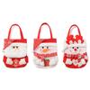 2026Christmas Knit Gift Bag Cute Cartoon Apple Candy Handbag Plush Santa Claus Snowman Elk New Year Christmas Eve Decoration