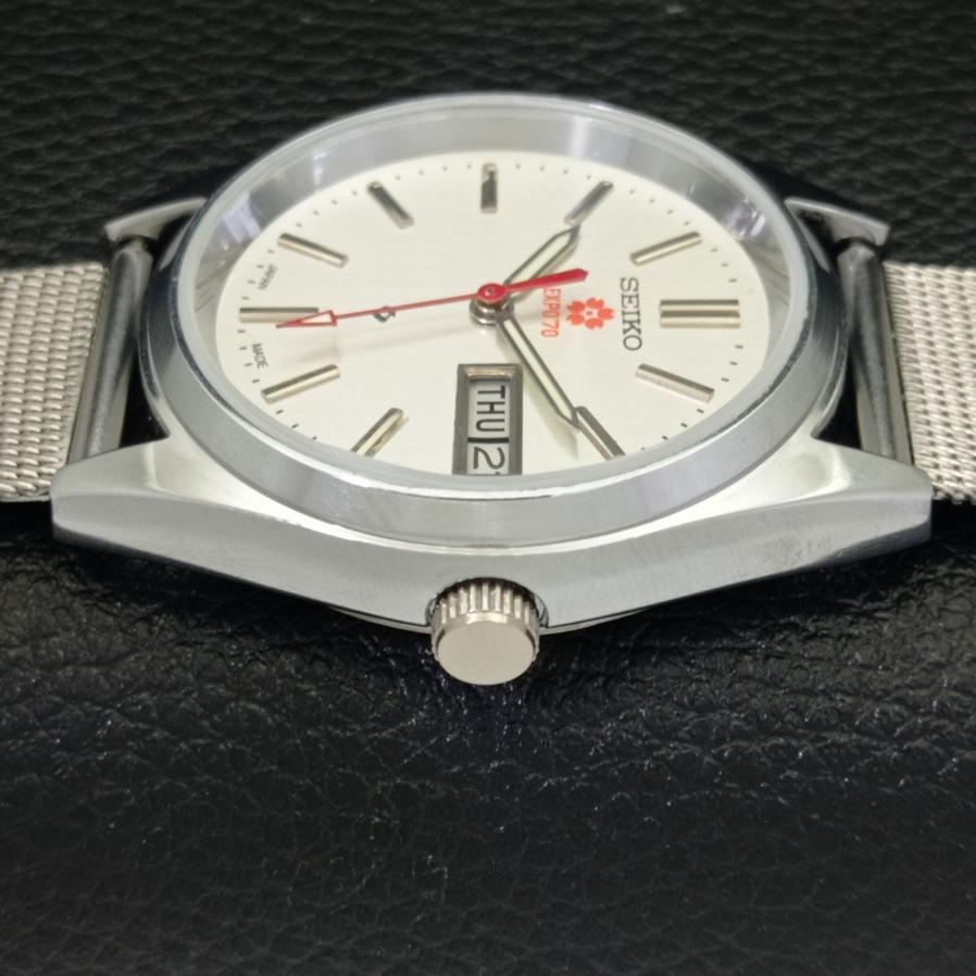 CEAS AUTOMAT SEIKO EXPO 70 JAPONIA 6309A RECONDITIONAT BĂRBAȚI CU CANAN ARGINTIU a427264-2 QRL-a427264