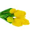 CV13899-8 TULIPS BOUQUET OF TULIPS PARROT ARTIFICIAL RUBBER FLOWERS 5 PCS Lifelike