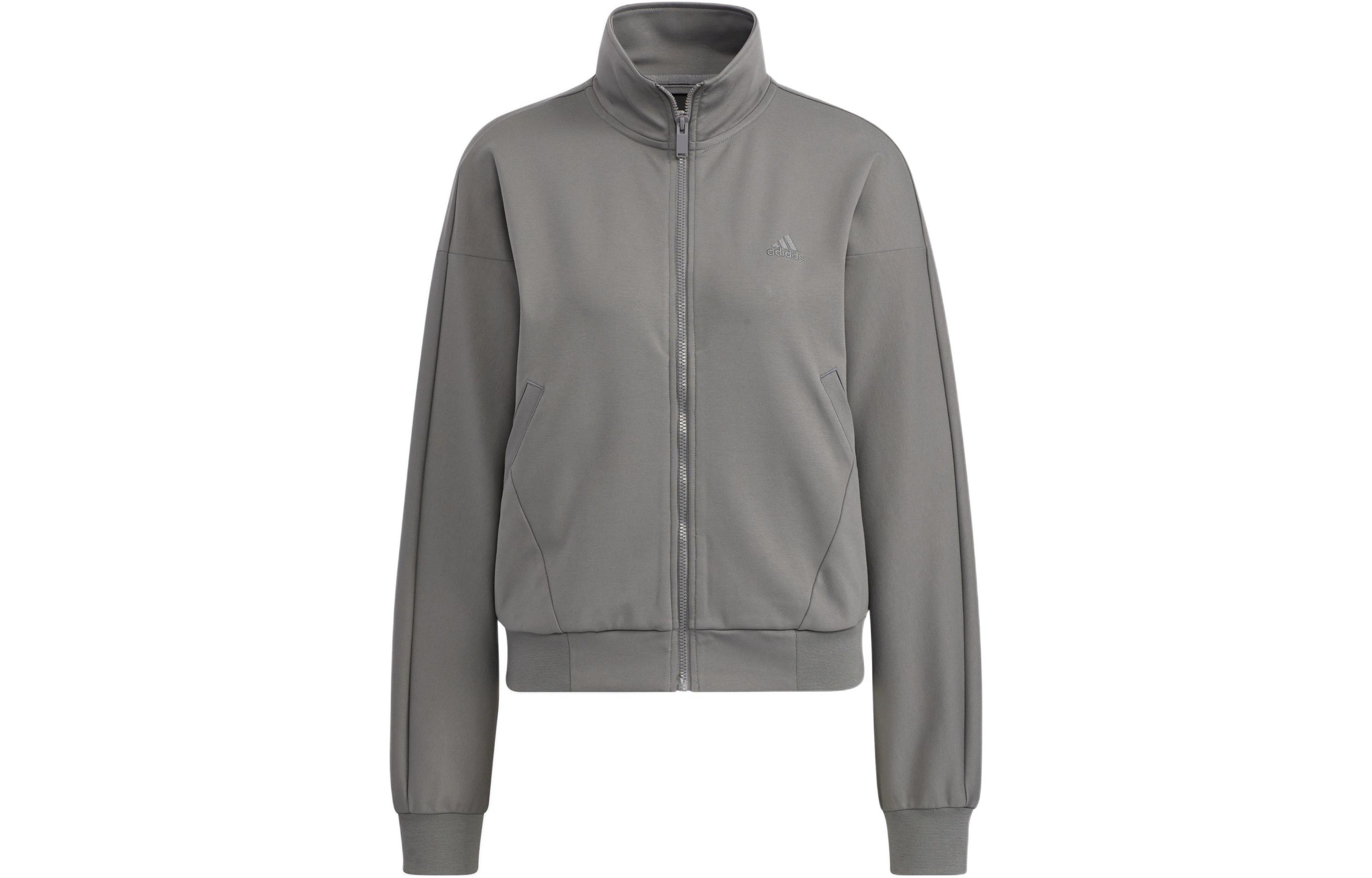 Adidas Jackets Women s Gray Stand Collar Moderate Other HZ7037 M