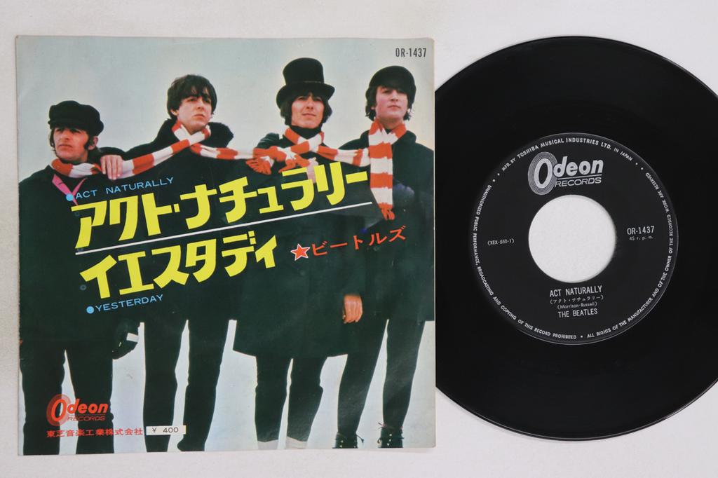 7inch Record BEATLES - Act Naturally / Yesterday OR1437 ODEON 1965 Japan Rock Used