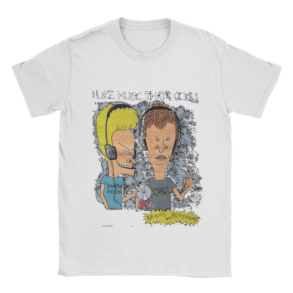 Beavis and Butt Head Herren T-Shirt Crazy Tees Kurzarm Rundhals T-Shirt Reine Baumwolle Geburtstagsgeschenk Kleidung