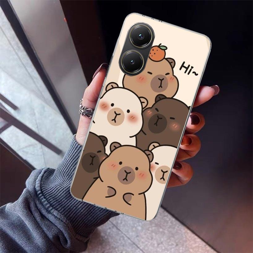 

Funny Capybara Cartoon Animal Phone Case For Xiaomi Poco X5 X6 X7 Pro F7 Ultra M7 Redmi 15C 15 13C 13 12C 12 10 10C 10A 9 9C 9T Xiaomi Poco M7 4G