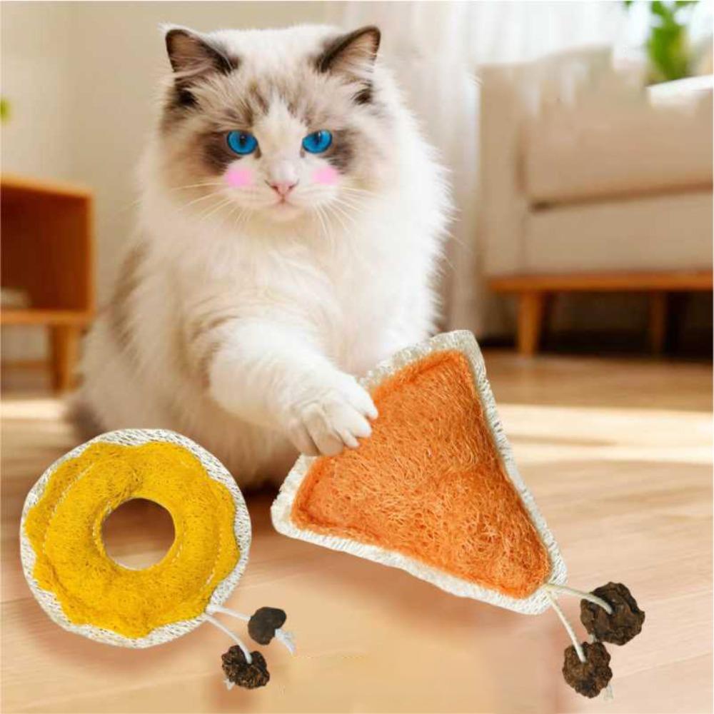Dental Care Natural Loofah Cat Chew Toys Teething Comfort Enrichment Loofa Dental Cat Toys Healthy Loofa Dental DogToys