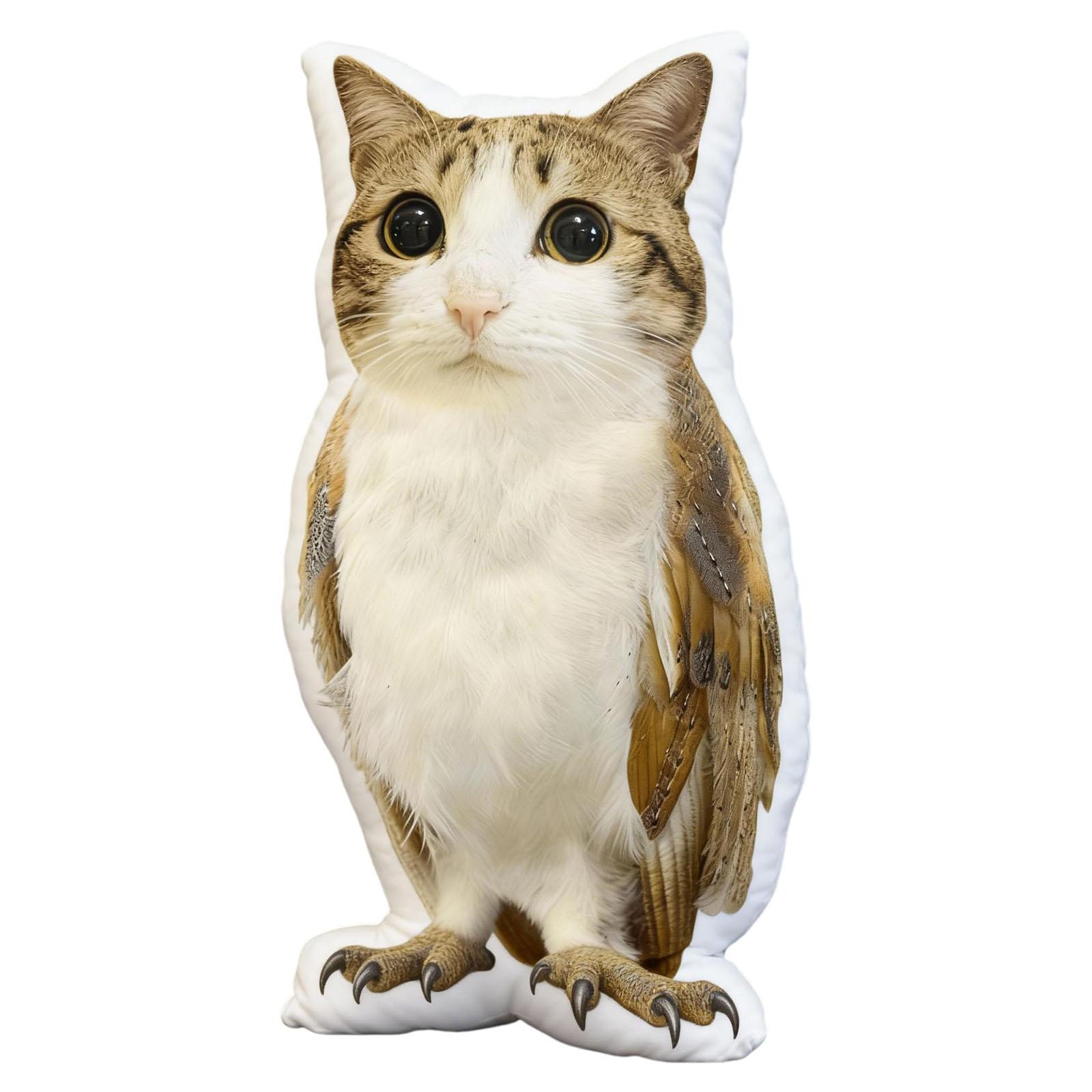 

Плюшева іграшка з упаковкою, Сова та Подушка, Подарунок для домашнього улюбленця, Наволочка One Size