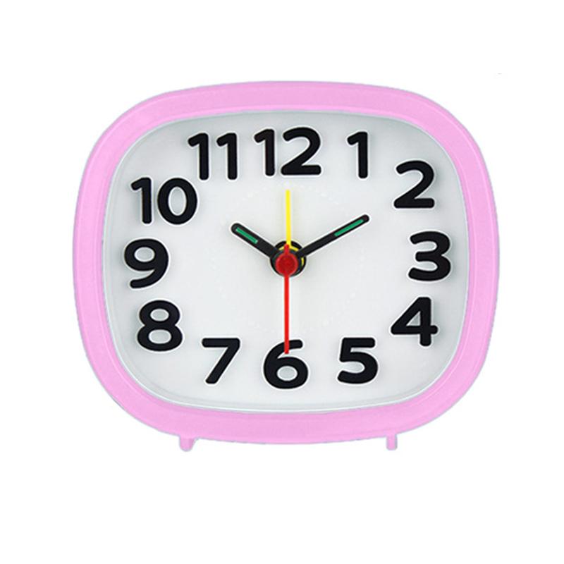 Sveglia Quadrata Creativa Senza Ticchettio Numero Silenzioso Orologi da Camera Comodino Ufficio Arredamento Casa Orologi al Quarzo a Batteria