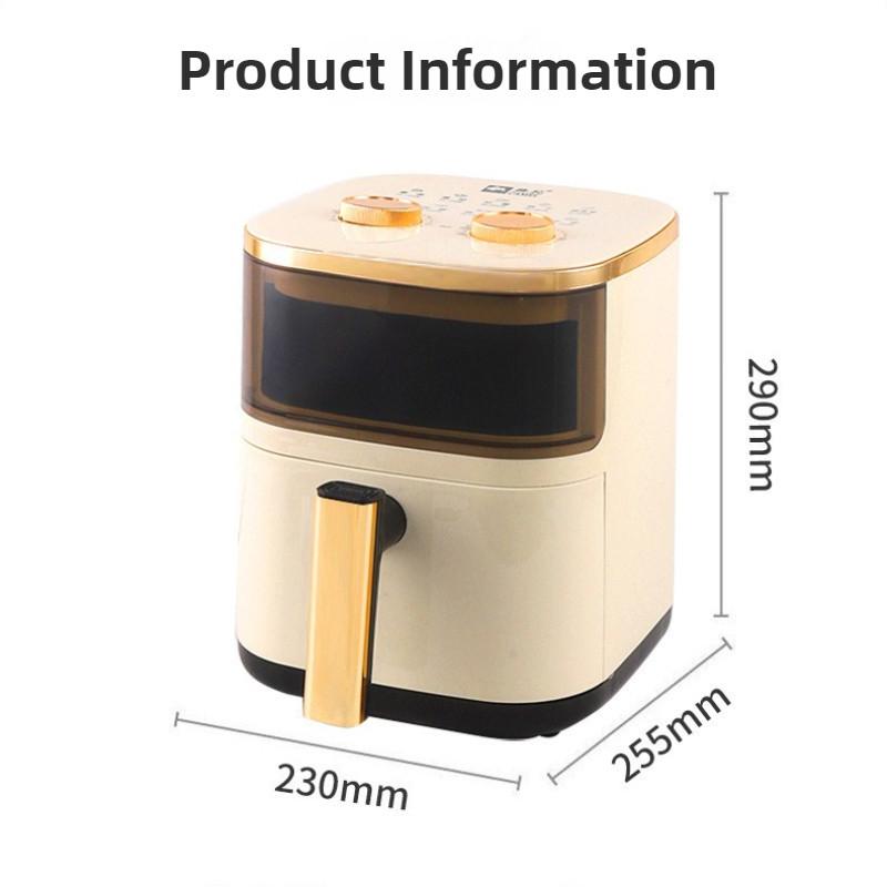 Friggitrice ad aria 1200W Grande capacità Domestica Visiva Intelligente Friggitrice Elettrica Multifunzionale Forno Elettrico Automatico