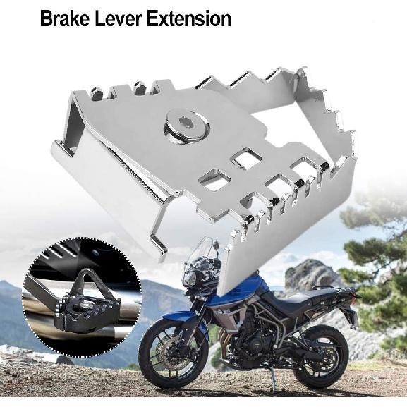 Acouto rear brake lever extension, Motorcycle Rear Brake Extension Pedals Stainless Steel Wide Rear Foot Brake Lever Pedal Enlarge Extension Pad
