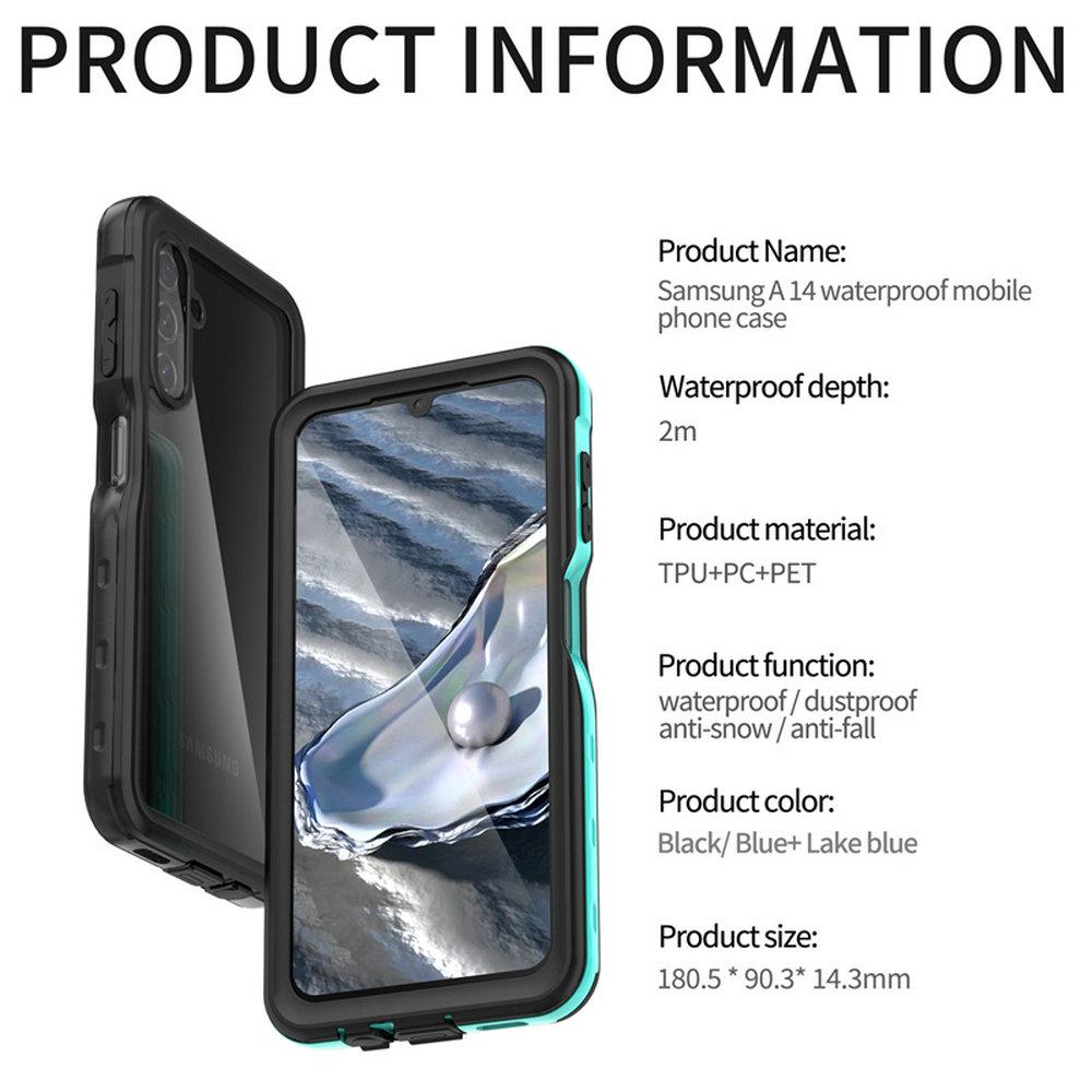 Pre Samsung A25 A52S 35 A15 A55 5G Vodotesné krištáľové puzdro IP68 360° Ochranný uzatvárateľný kryt pre Samsung Galaxy A53 A33 A23 A54 A14