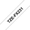 Brother Tze-Fx231 Fitas para Etiquetar Preto Sobre Branco Tz