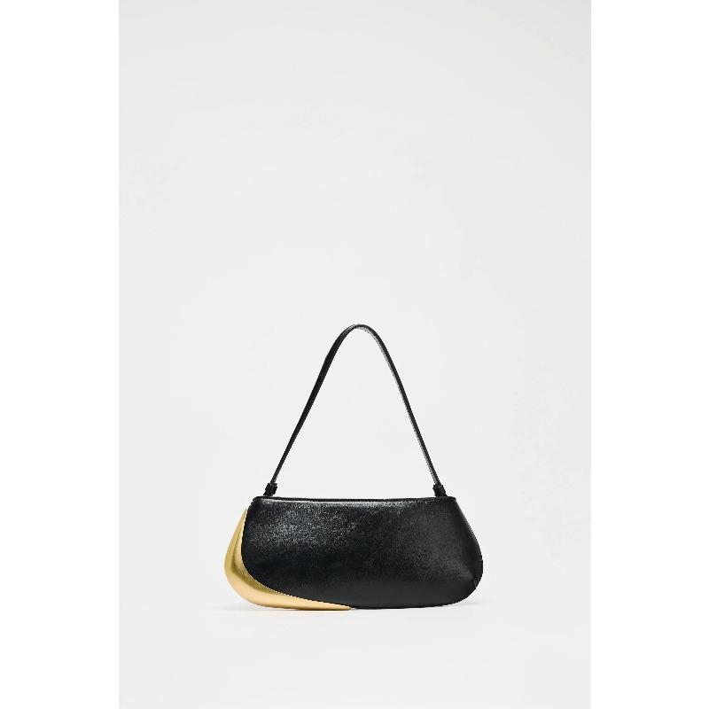 

Simple Style Hot Shoulder Bag Women Black Handbag PU Leather Armpit Messenger Bags Purse New Fashi чорний
