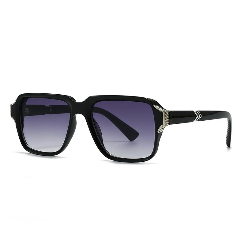 Popular Cross-Border Foreign Trade Men's Sunglasses with Studs European and American Street Style Instagram Influencer Model Square Sunglasses 36006