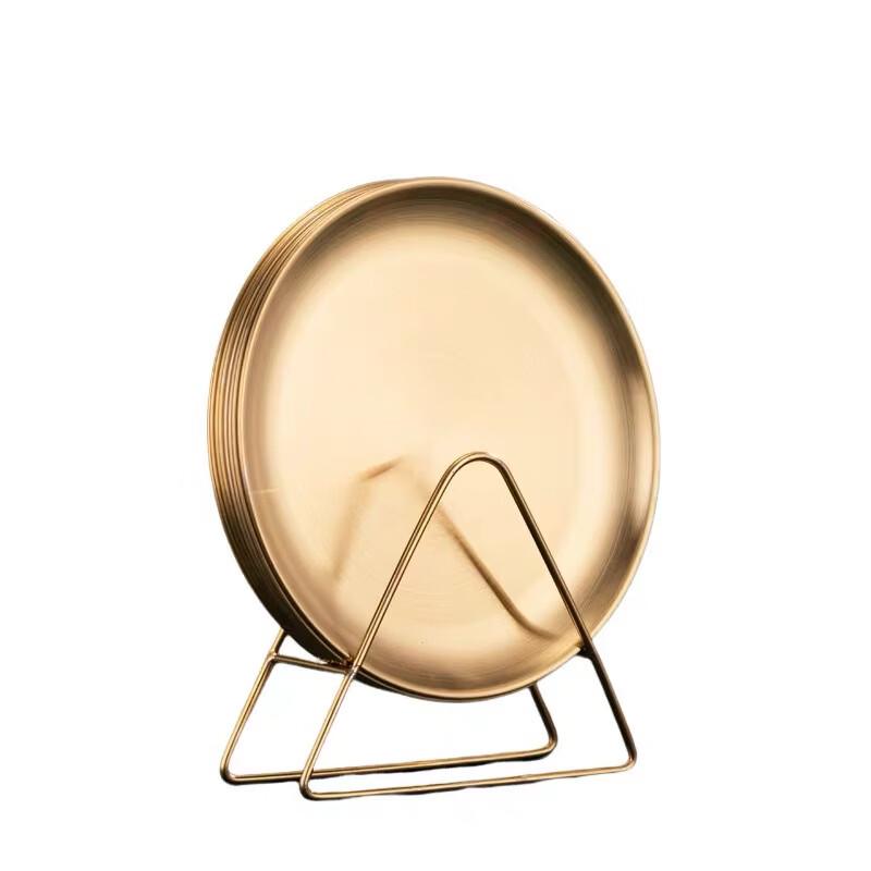 ZISIZ 5-Piece Stainless Steel Round Bone Dish Set