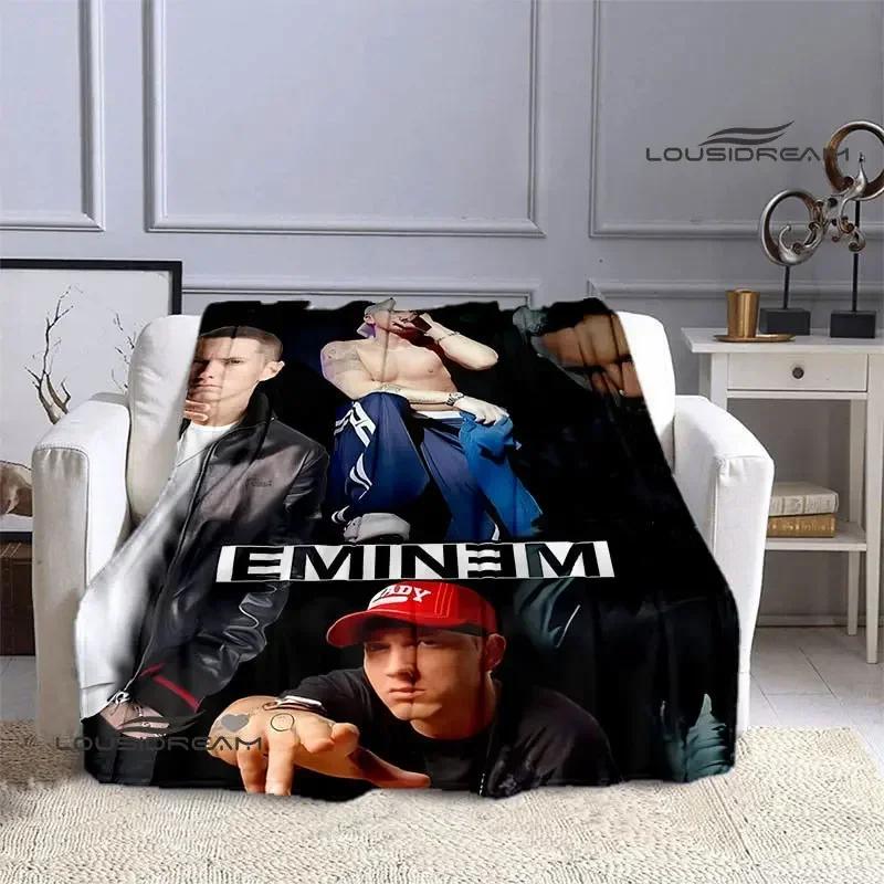 Eminem Hip-hop Singer Printing Blankets Warm Blanket Flannel Blanket Picnic Blanket Blankets for Beds Birthday Gift