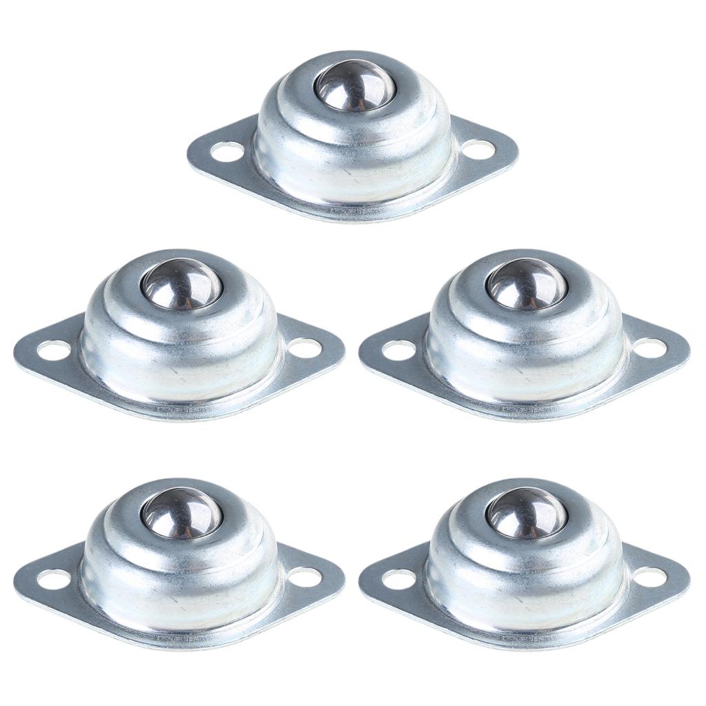 Pack Of 5 Mini Furniture Castors 15mm Round Ball Rollers Small Flat Furniture Rollers Upgrades for Home & Industrial Use