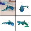 3D Printed Shark Action Figures Multi-Jointed Movable Animal Craft Figurine Home Ornament Christmas Gift For Child Toy