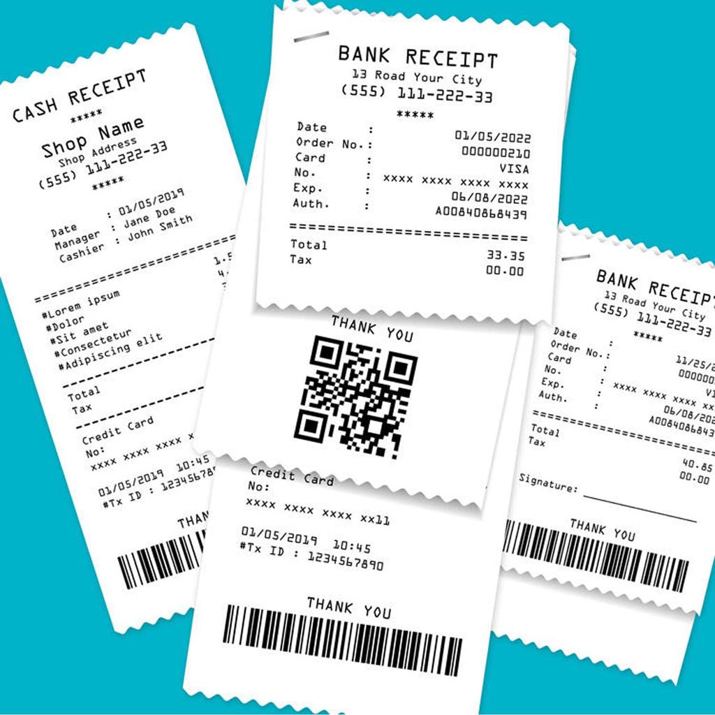 2 1/4" W Thermal Paper Cash Register POS Receipt Paper Works with Most Credit Card Terminals