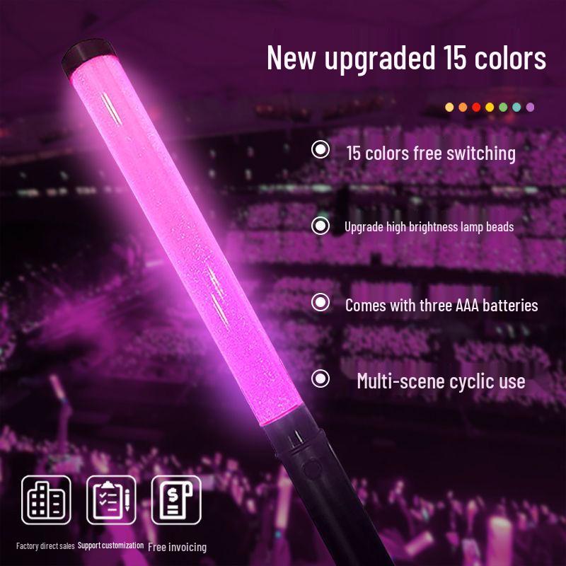 15-Color LED Light-Up Glow Stick for Concerts and Parties